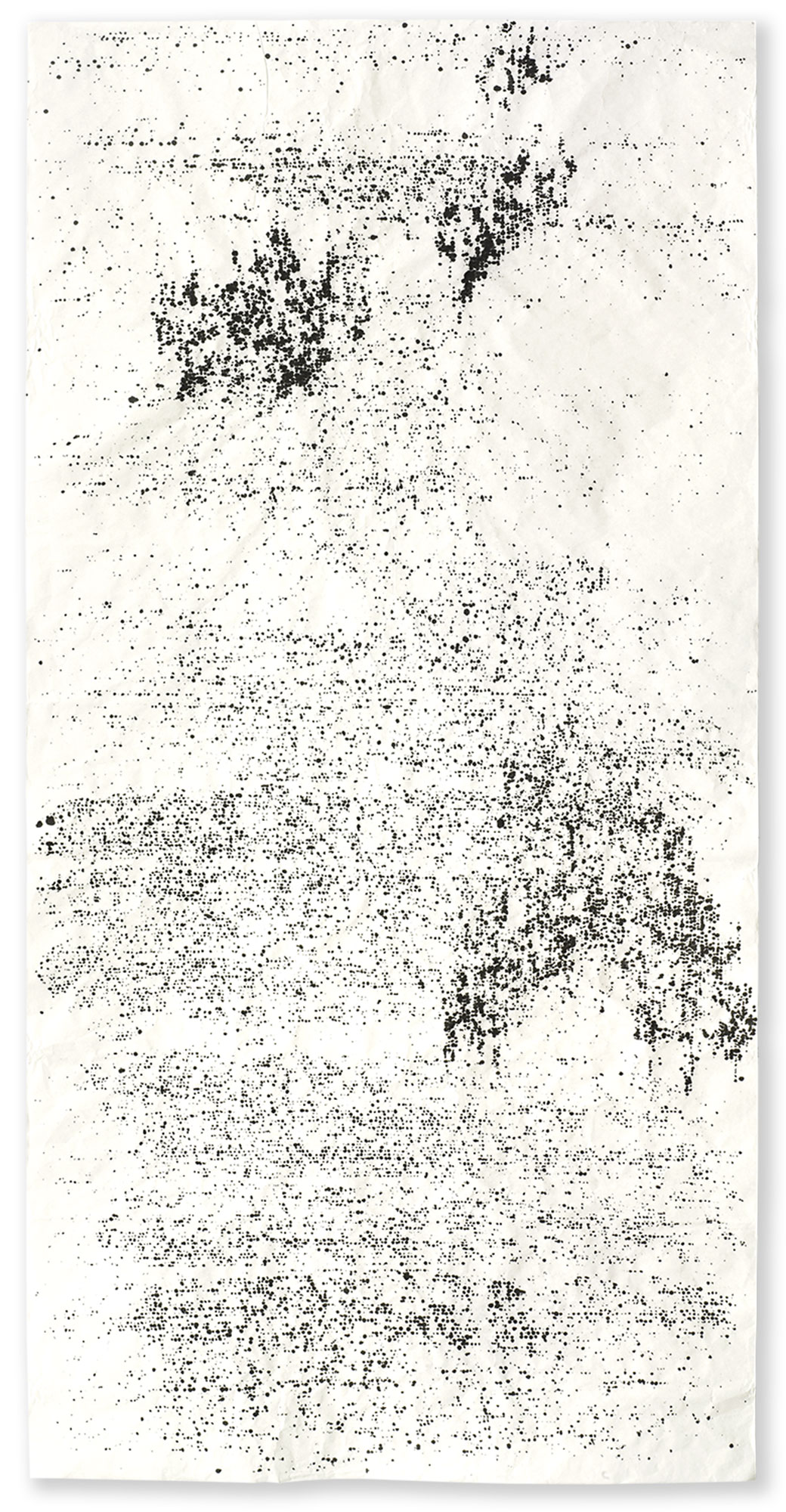 CHINA SERIES VI / 2007, ink on Xuan paper 248 x 124 cm