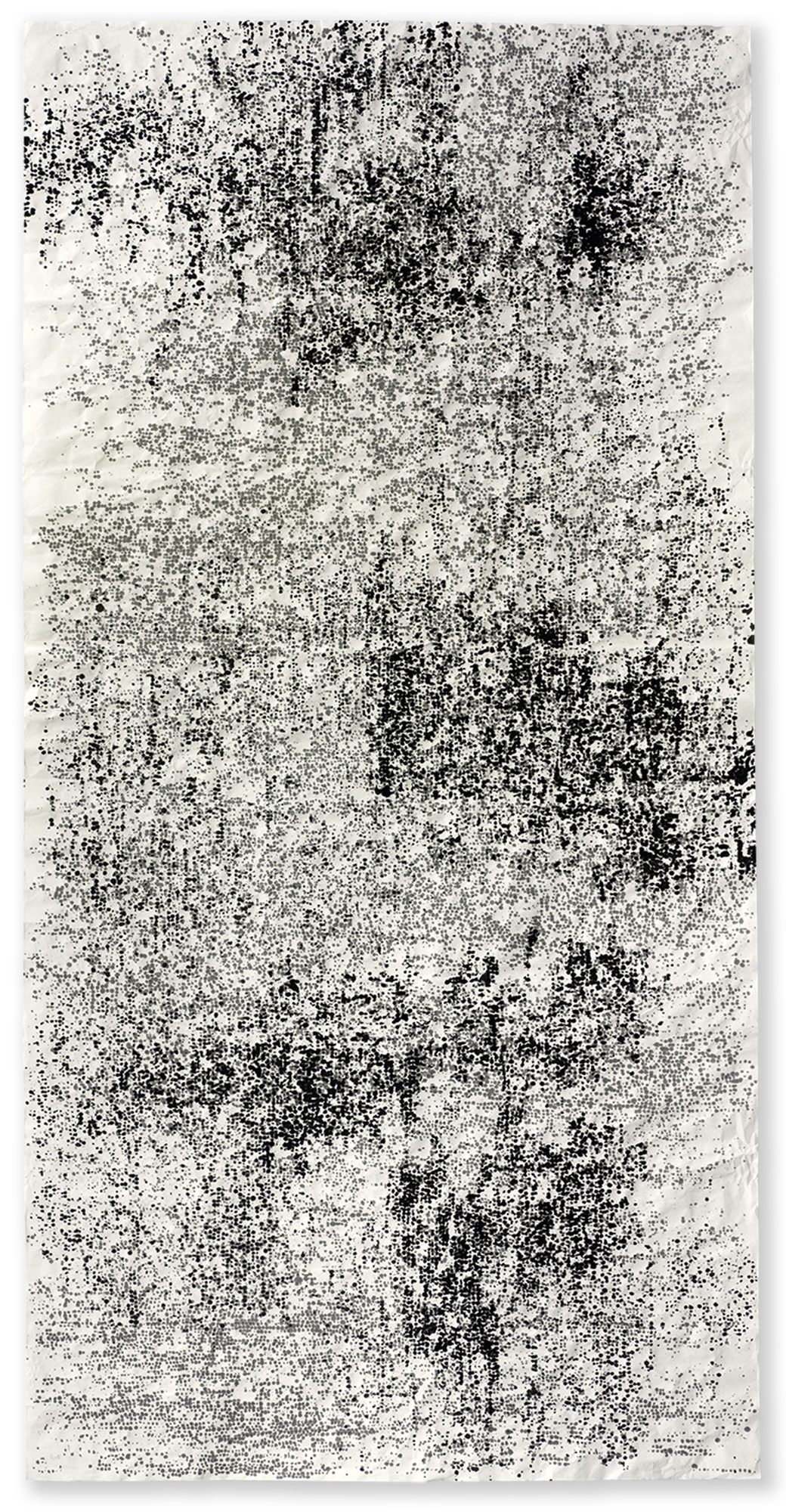 CHINA SERIES XVI / 2007, ink on Xuan paper, 248 x 124 cm