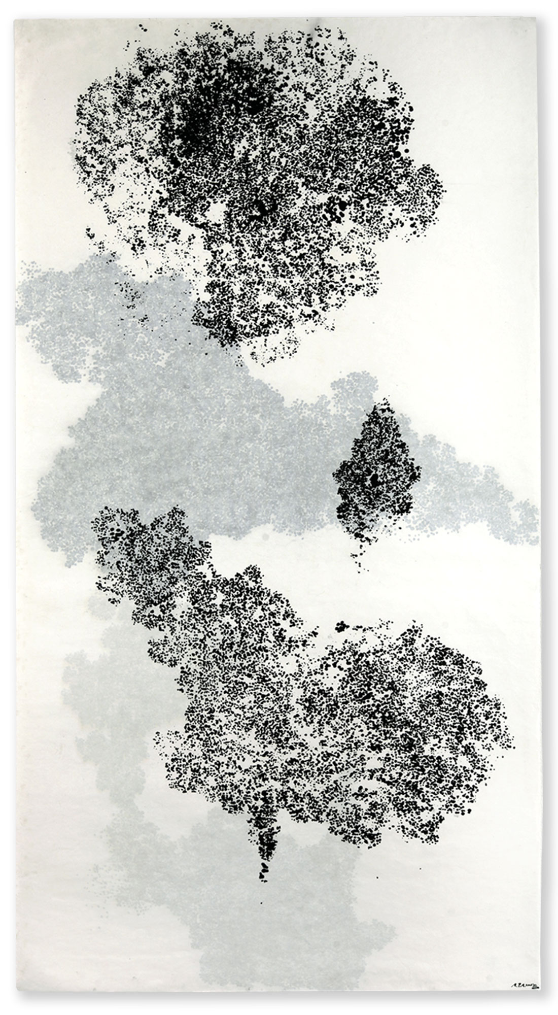 GUANGDONG SERIES XIII / 2006, ink on Xuan paper, 180 x 95 cm
