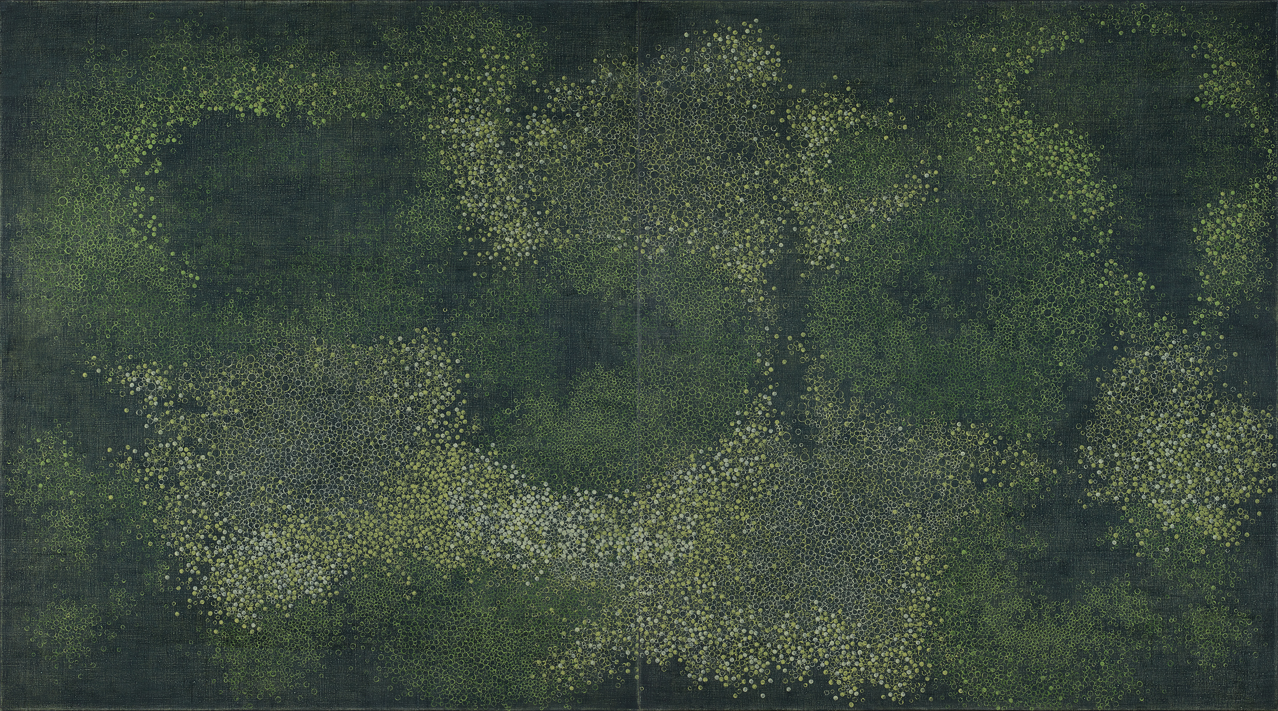 TINAJO-TN4 · 2024 · egg tempera on canvas · 200 x 360 cm